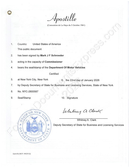 New York apostille Hague apostille from New York